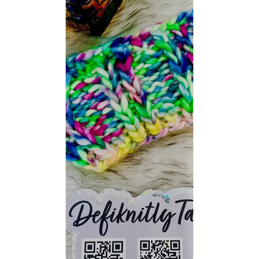 Hand Knit Merino Wool Headband: Scrappy Knit Earwarmer